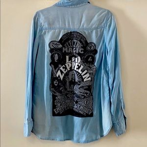 Vintage denim open shirt (Led Zeppelin)